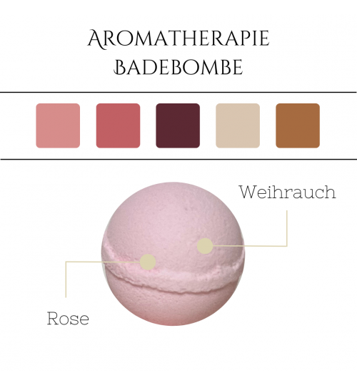 Weihrauch & Rose Aromatherapie Badebombe Cocoeco