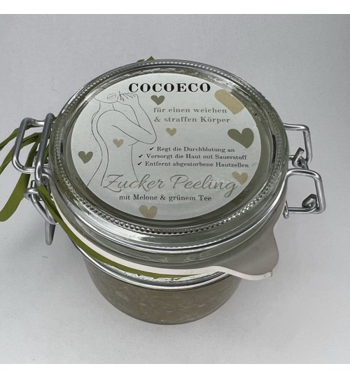 Körperpeeling – Melone & grüner Tee – Cocoeco  250g