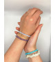 Chalcedon & Lepidolith & Howlith Armband schmal