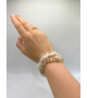 Graues Achat Chip Armband